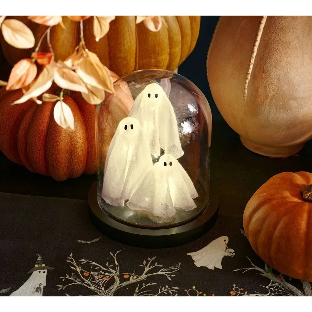 Pottery Barn Lit Ghost Cloche